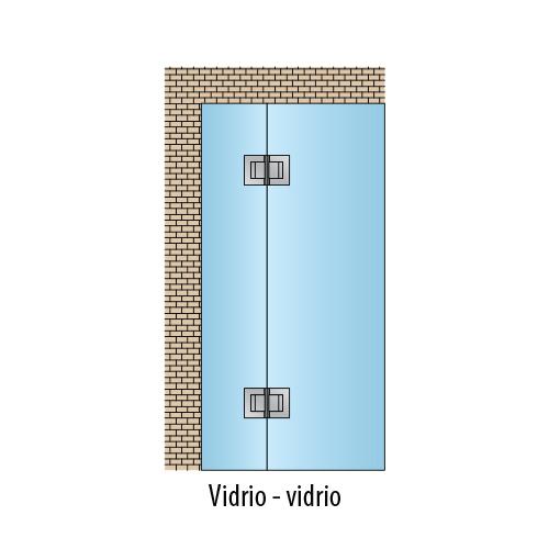 TITUS 2.0 PAR DE BISAGRAS HIDRÁULICAS DE VIDRIO VIDRIO 180º Fuerza De Cierre EN3