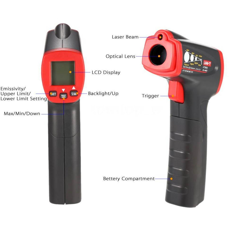 UNI-T UT300S Sin Contacto Digital Termómetro Digital Infrarrojo De IR Probador De Temperatura